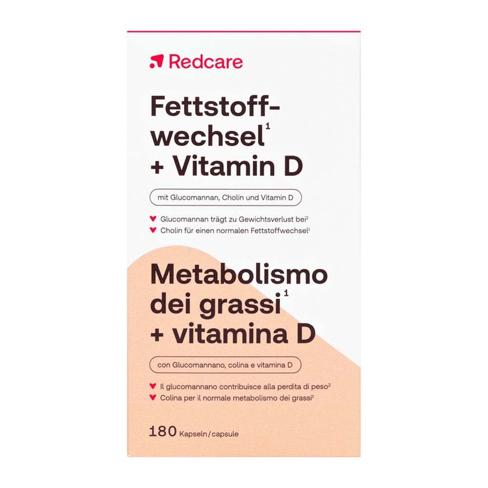 Redcare Fettstoffwechsel + Vitamin D Dreierpack