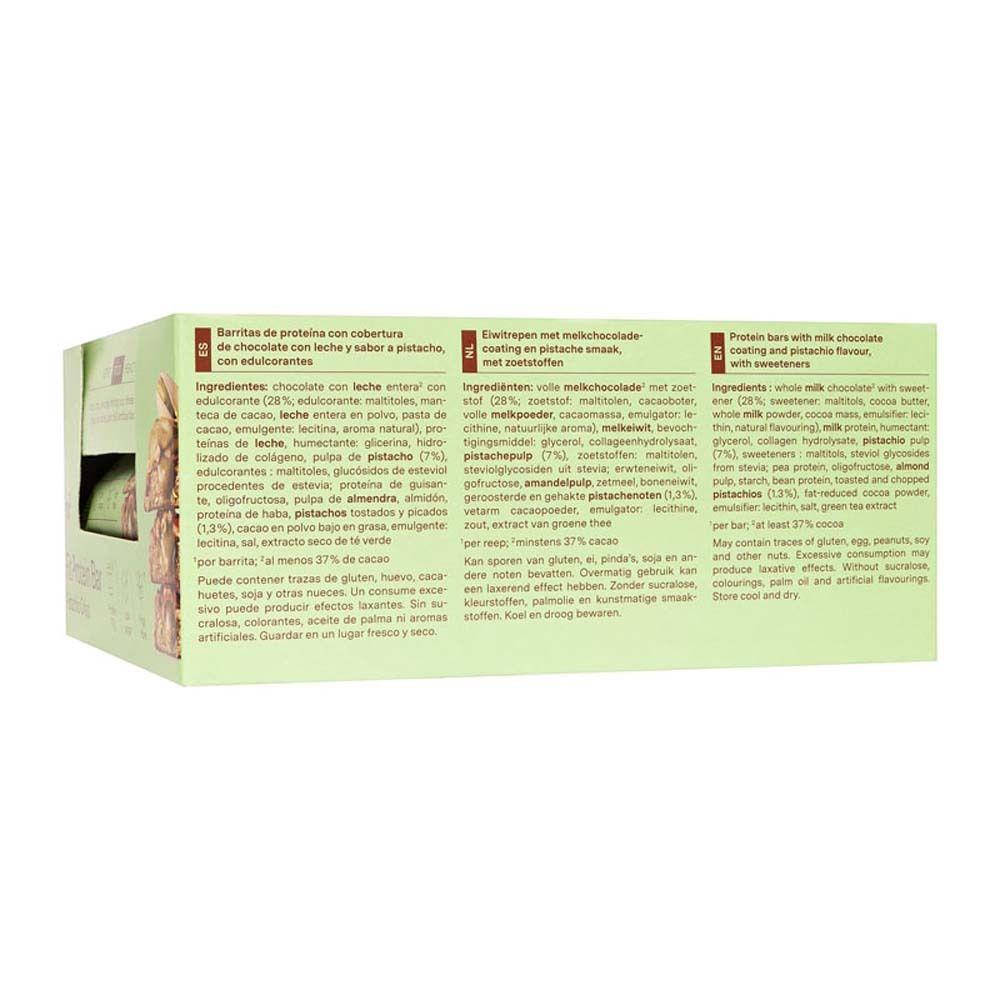 Retro della confezione con elenchi ingredienti e informazioni nutrizionali in più lingue.