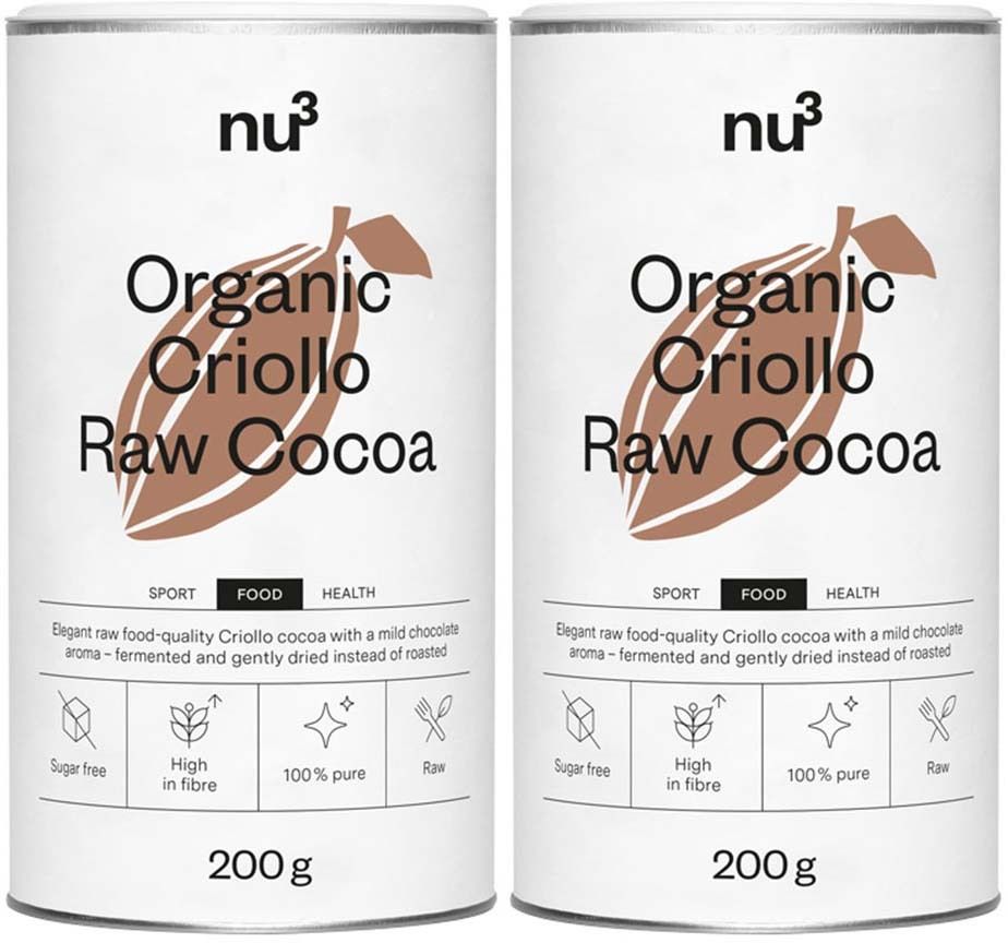 nu3 Cacao crudo criollo bio Set da 2