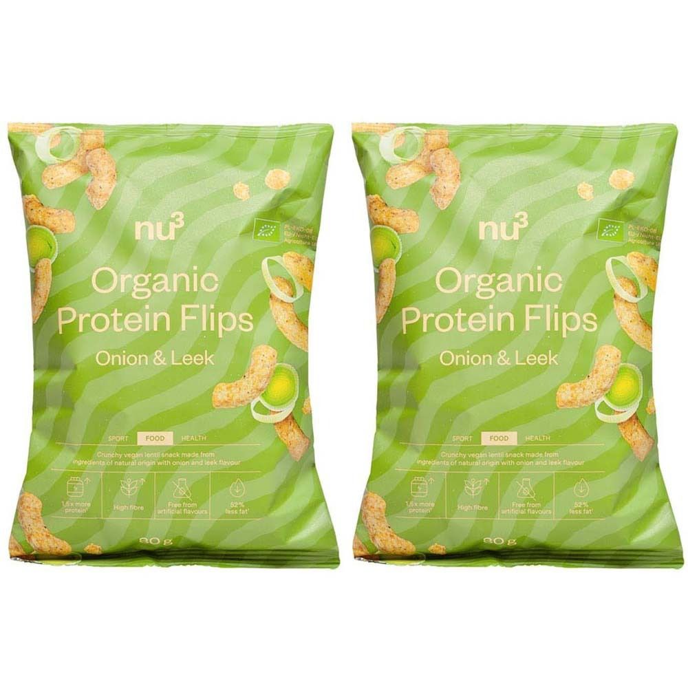 nu3 Organic Protein Chips, Cipolla e porro Set da 2