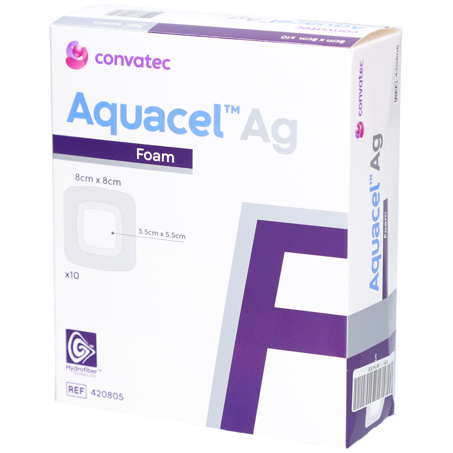 Medicazione Sterile In Schiuma Poliuretano Idrocellulare Aquacel Ag Foam Adesiva 8x8 Cm 10 Pezzi