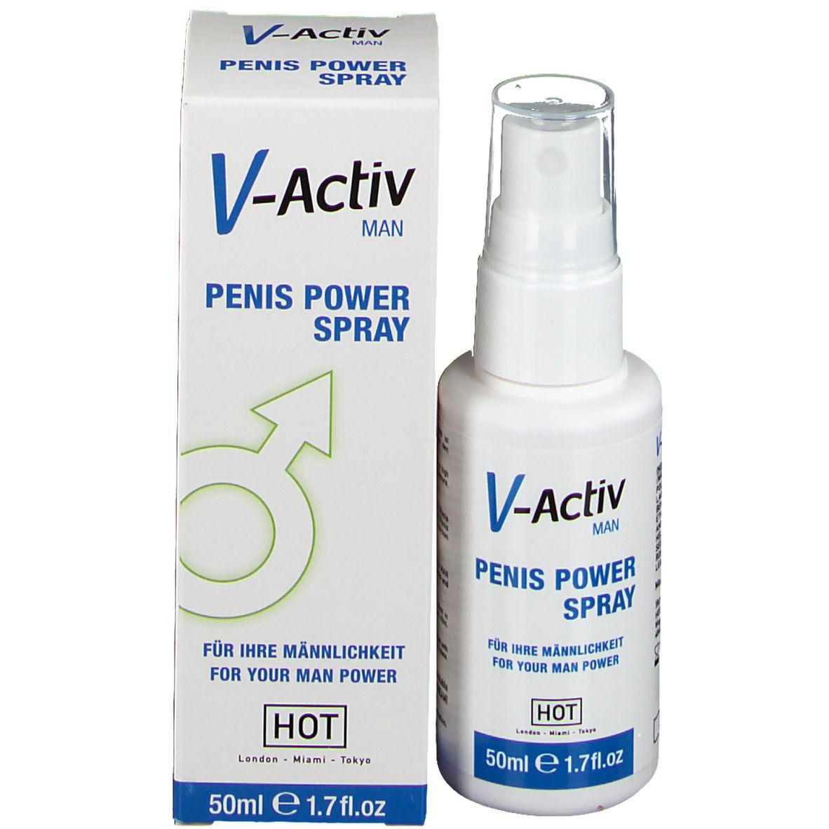 Confezione e flacone del prodotto. Confezione: bianca con testo blu. Flacone: bianco con tappo trasparente. 50ml e 1.7 fl.oz.