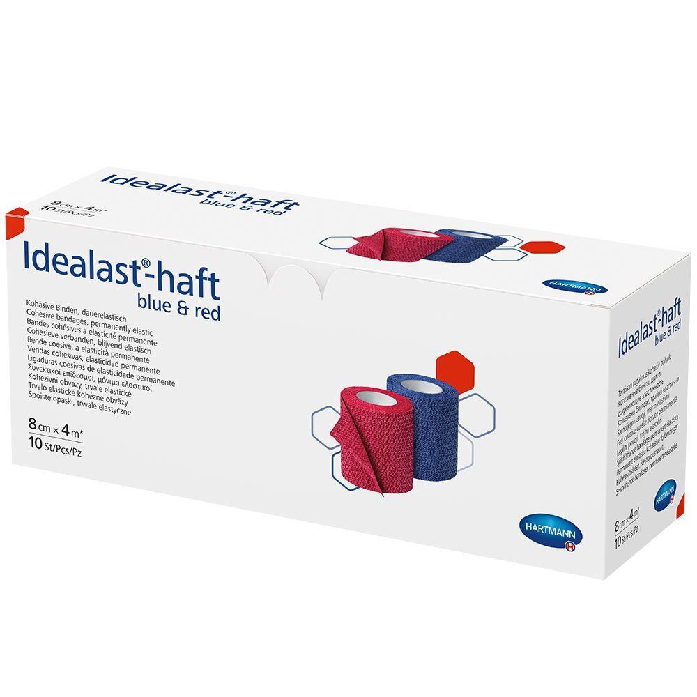 HARTMANN IEALAST®-HEIL Colore, bendaggio ideale elastico permanente, rosso e blu