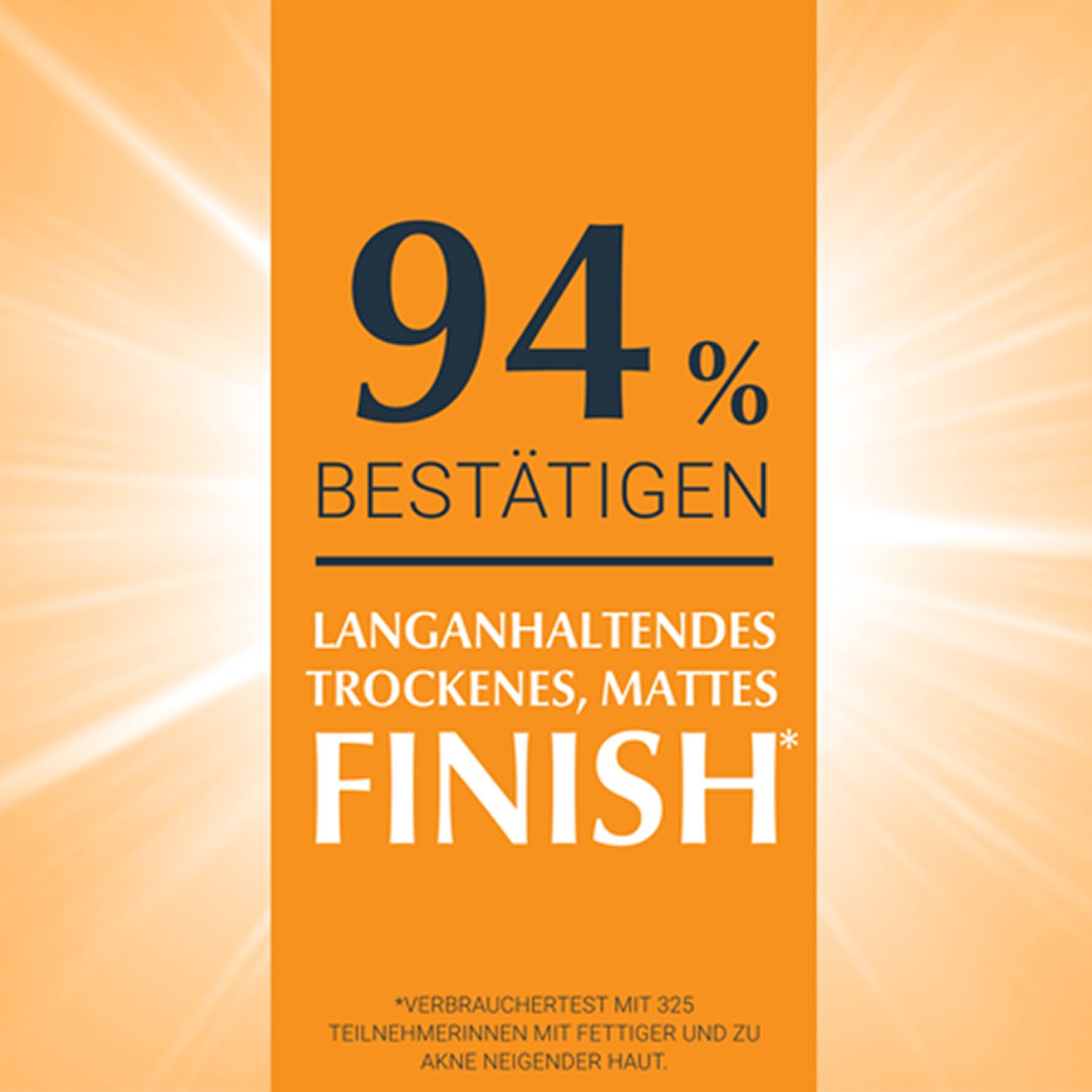 Testo: Il 94% conferma un finish opaco a lunga durata. Test consumatori con 325 partecipanti.