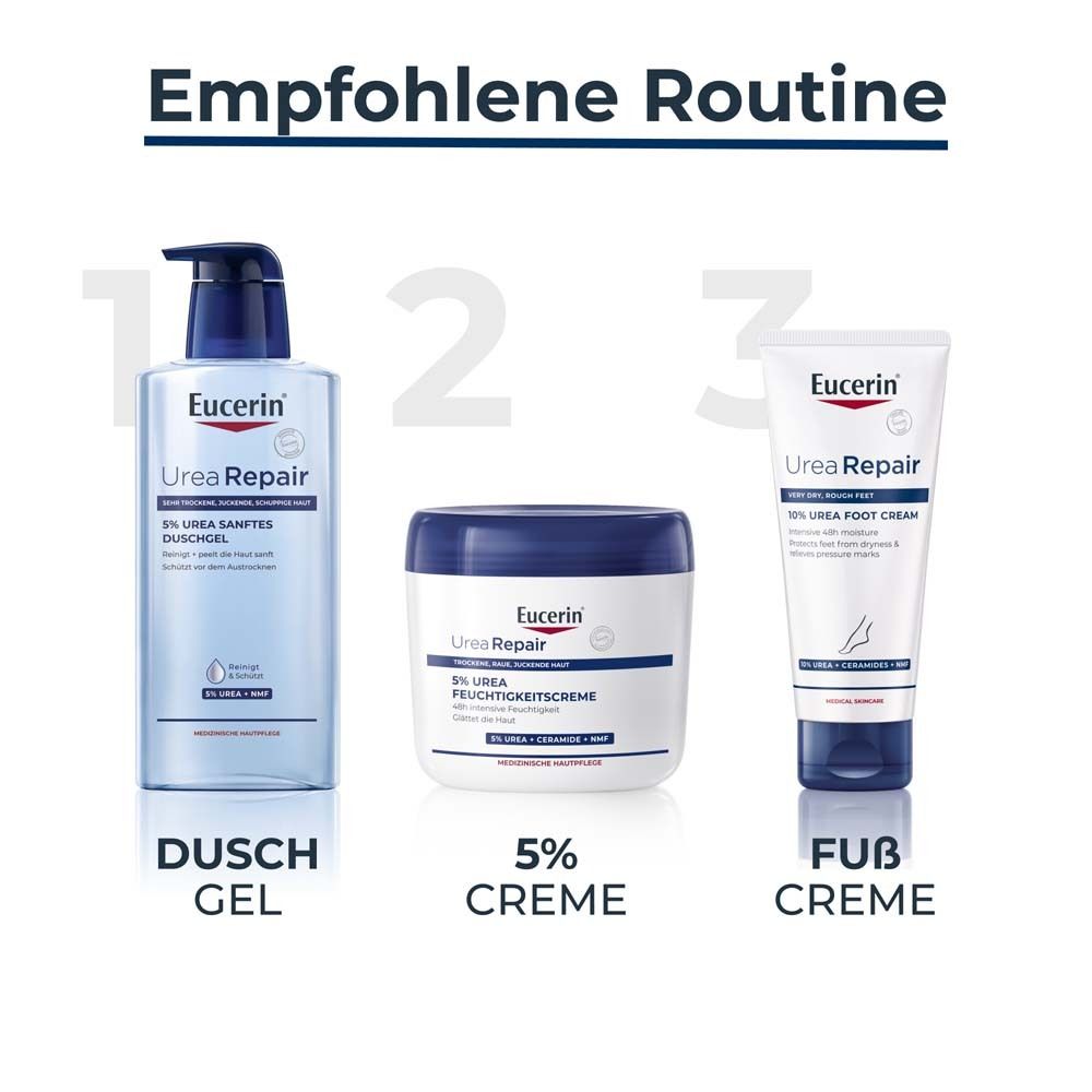 Eucerin UreaRepair PLUS Crema Idratante 5% Urea, vaso da 450ml.