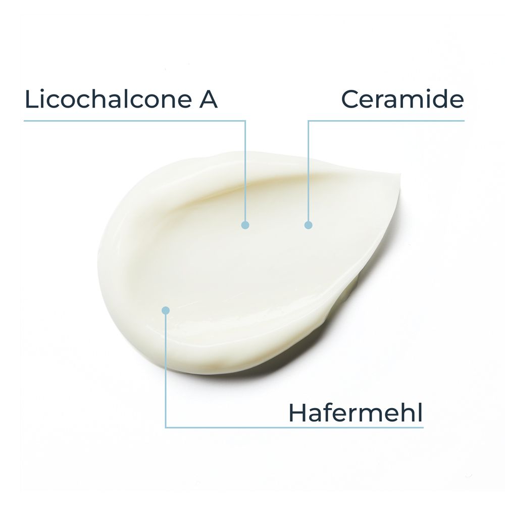 Texture crema con Licochalcone A, Ceramidi e farina d'avena. Per pelli atopiche.
