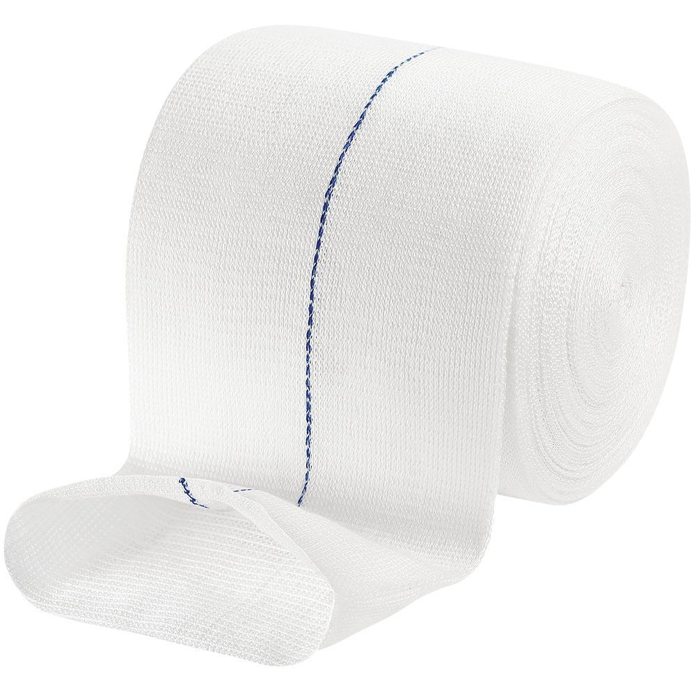 Benda Coverflex® fast bianca arrotolata. Cucitura blu. Materiale elastico. Taglia 3. Senza confezione.