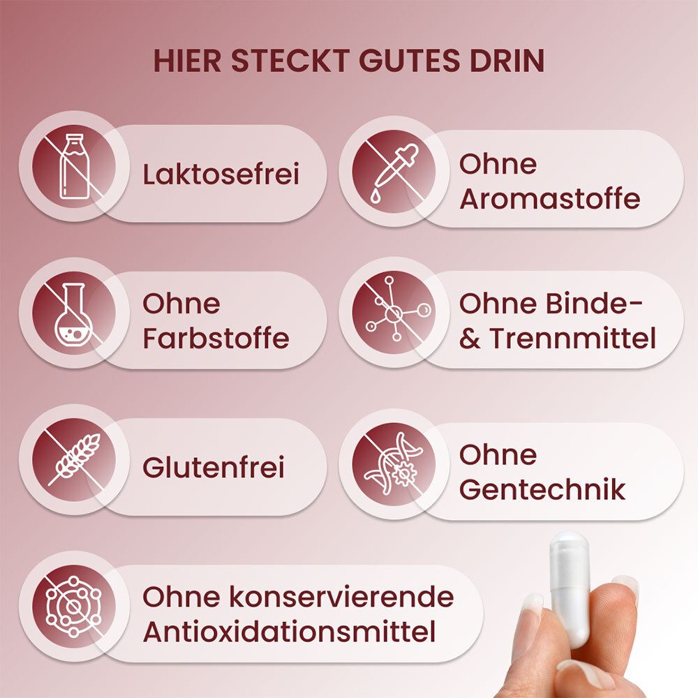 Plantocaps Gluco 3.0: Senza lattosio, senza coloranti/aromi, senza glutine.