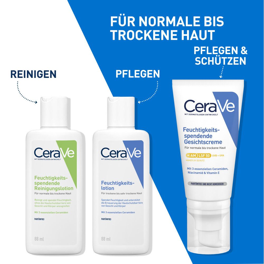 Lozione detergente idratante CeraVe, flacone da 88 ml. Adatto a tutti i tipi di pelle.