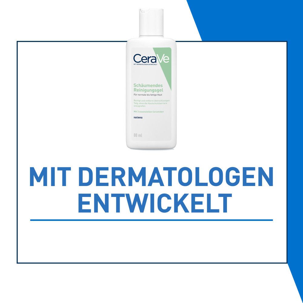 CeraVe detergente. Flacone bianco. Sviluppato con dermatologi.