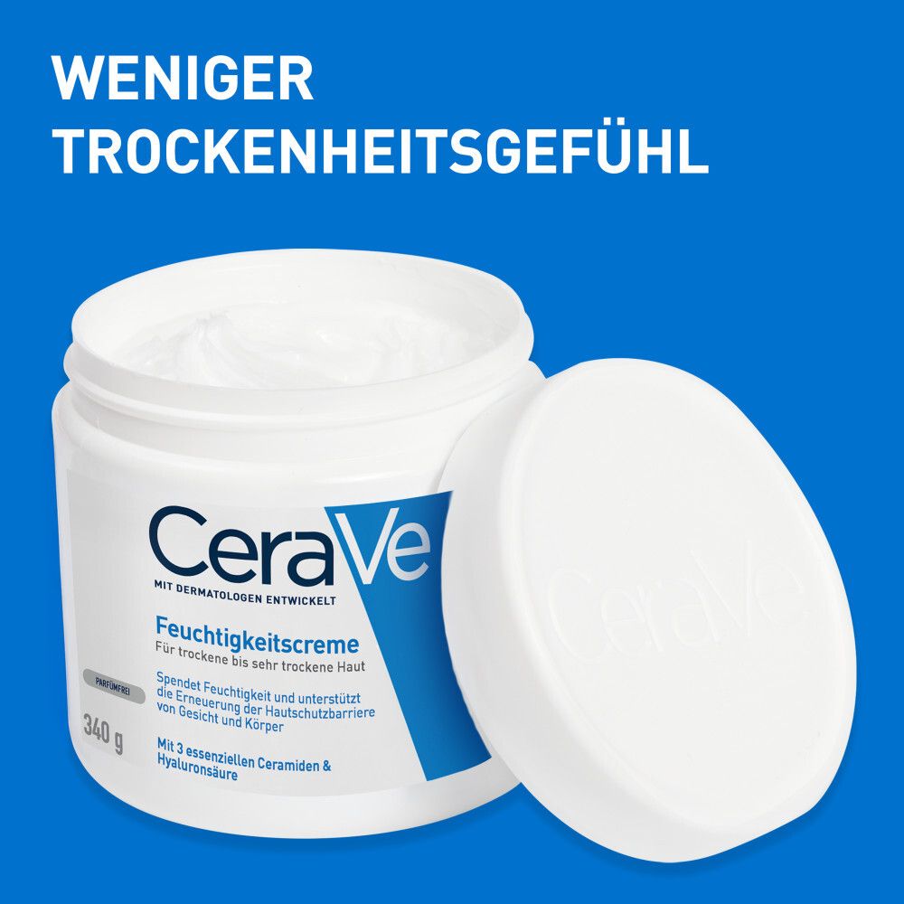Crema idratante CeraVe in vaso bianco da 340g.