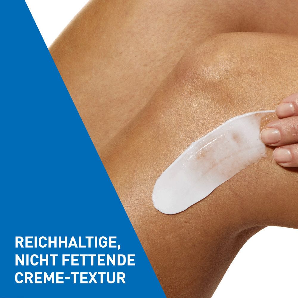 Tre prodotti CeraVe: lozione detergente, crema idratante, crema viso. Per pelli da secche a molto secche.
