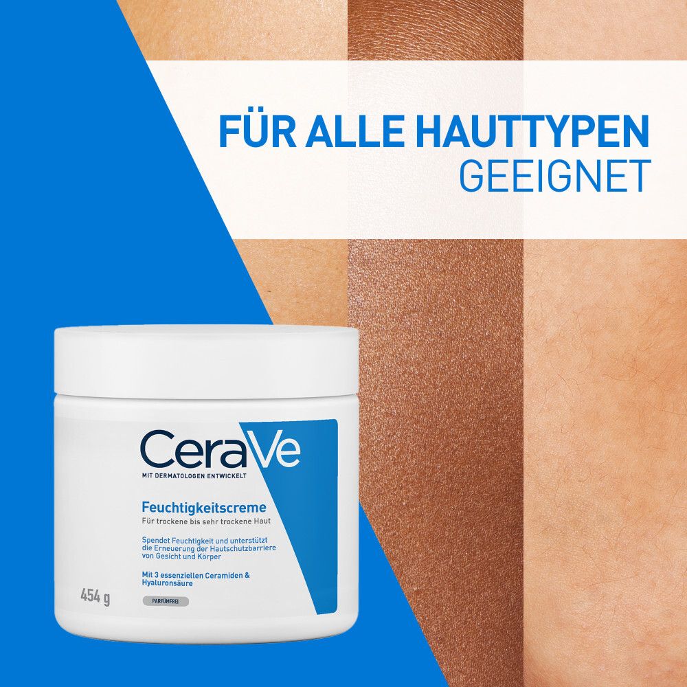 La crema idratante CeraVe idrata per 48 ore e rinforza la barriera cutanea.