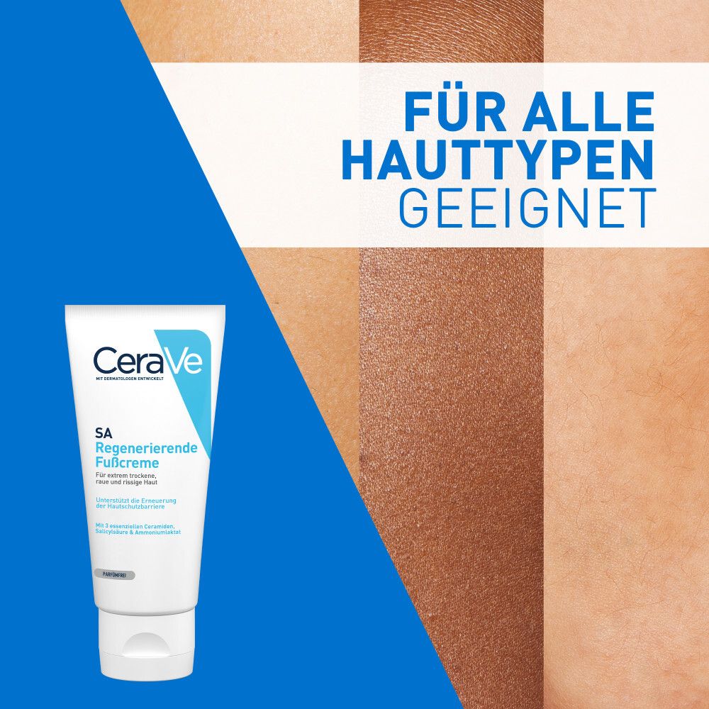 CeraVe SA Crema rigenerante per i piedi. Adatto a tutti i tipi di pelle. Per pelli molto secche, ruvide e screpolate.