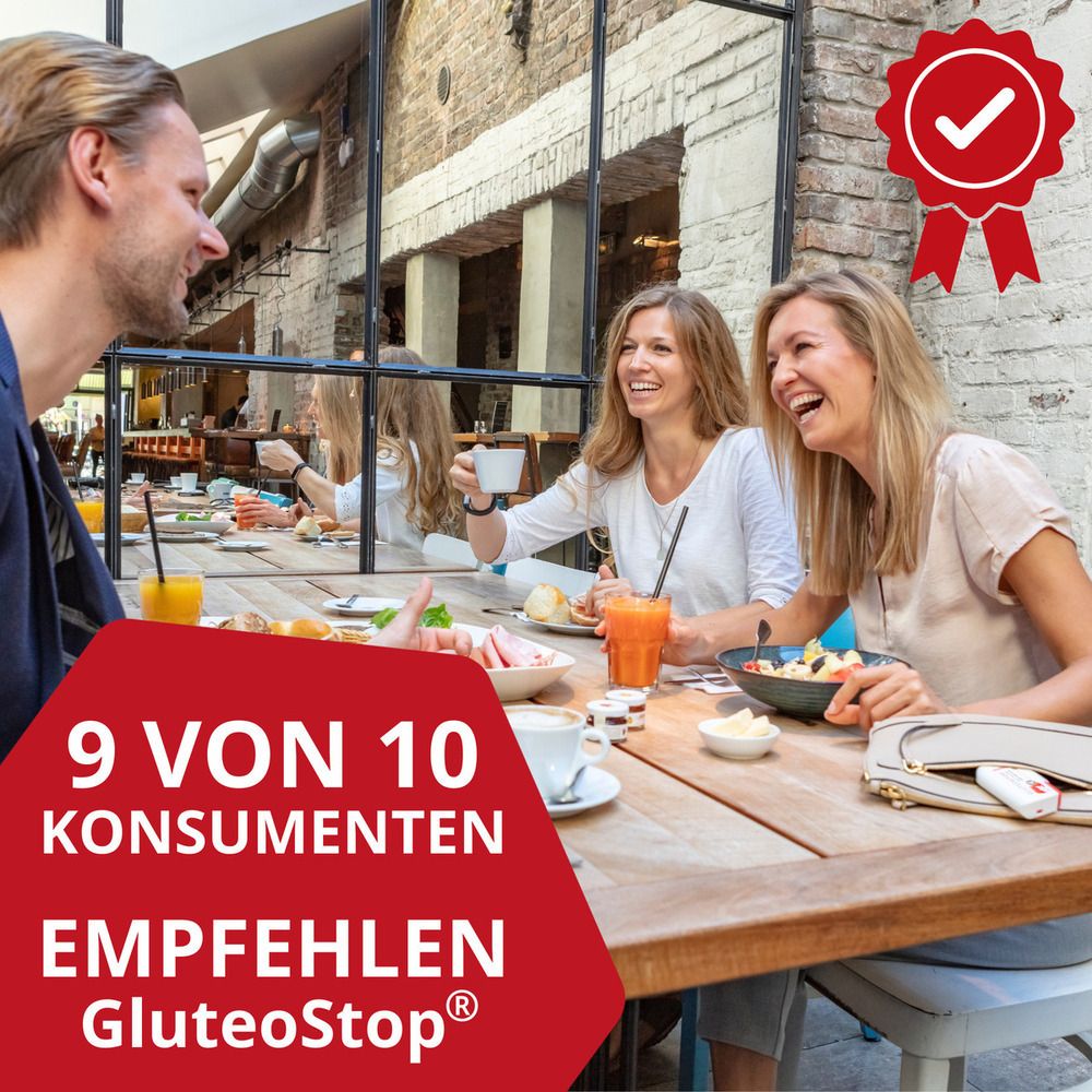 Persone che gustano un pasto, GluteoStop è raccomandato.