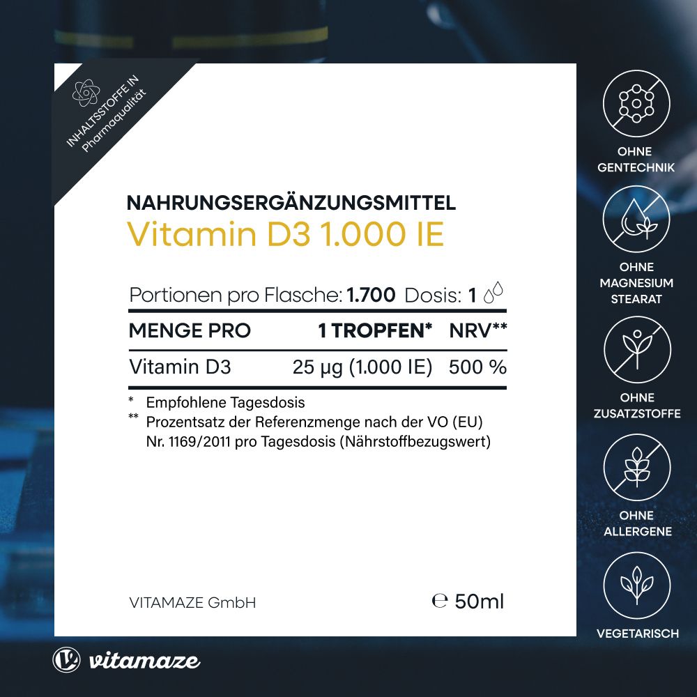 Vitamaze Vitamin D3 1.000 IE.