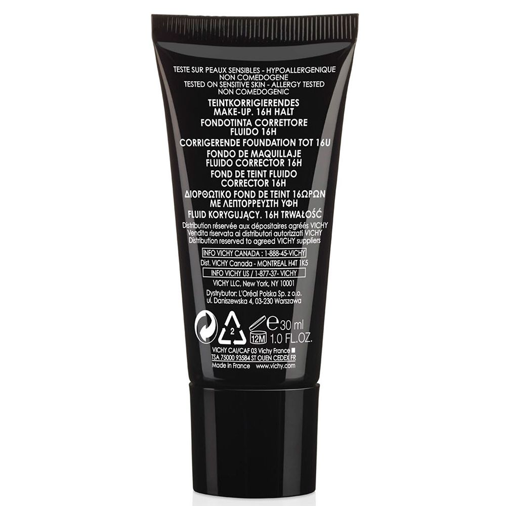 Retro del tubo. Testo: Informazioni sul prodotto, ingredienti, indirizzo del produttore, volume 30 ml.