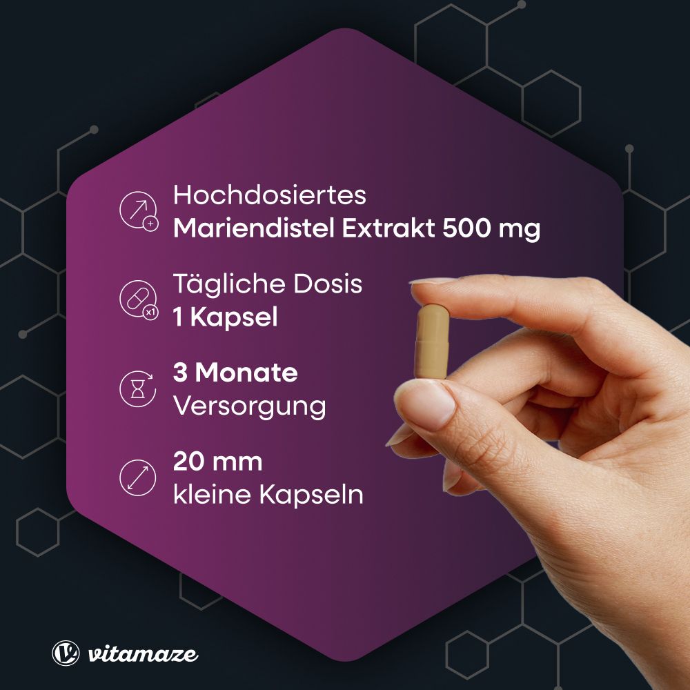 Vitamaze Cardo Mariano 500 mg ad Alto Dosaggio Vegano