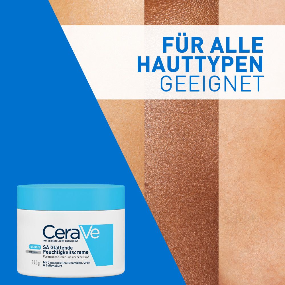 CeraVe SA Crema Idratante Levigante. Adatta a tutti i tipi di pelle. Vasetto blu.