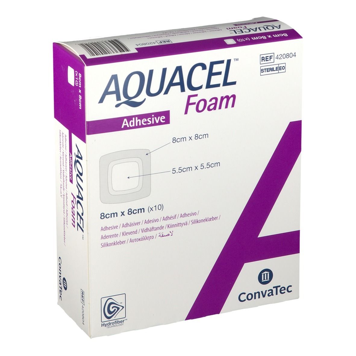 Medicazione Hydrofiber Sterile Adesiva In Schiuma Misura 8x8cm 10 Pezzi