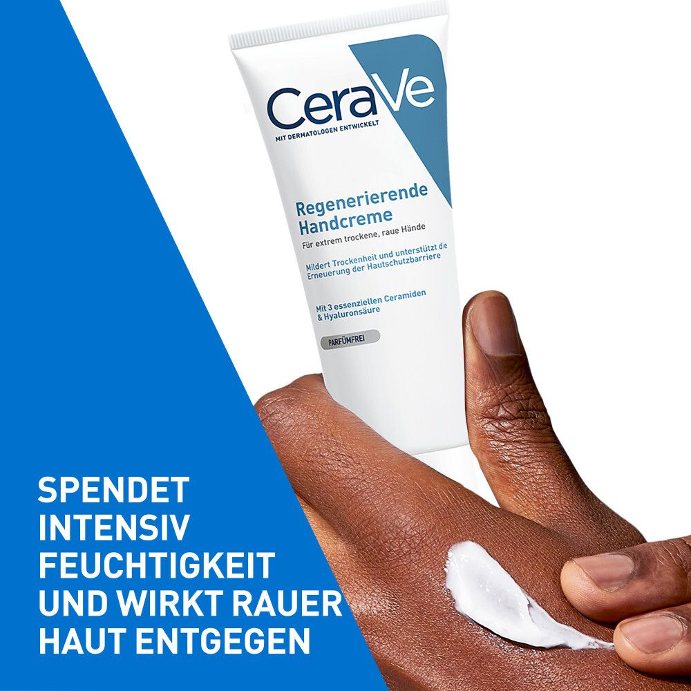 Lozione detergente idratante CeraVe, crema idratante e crema per le mani.