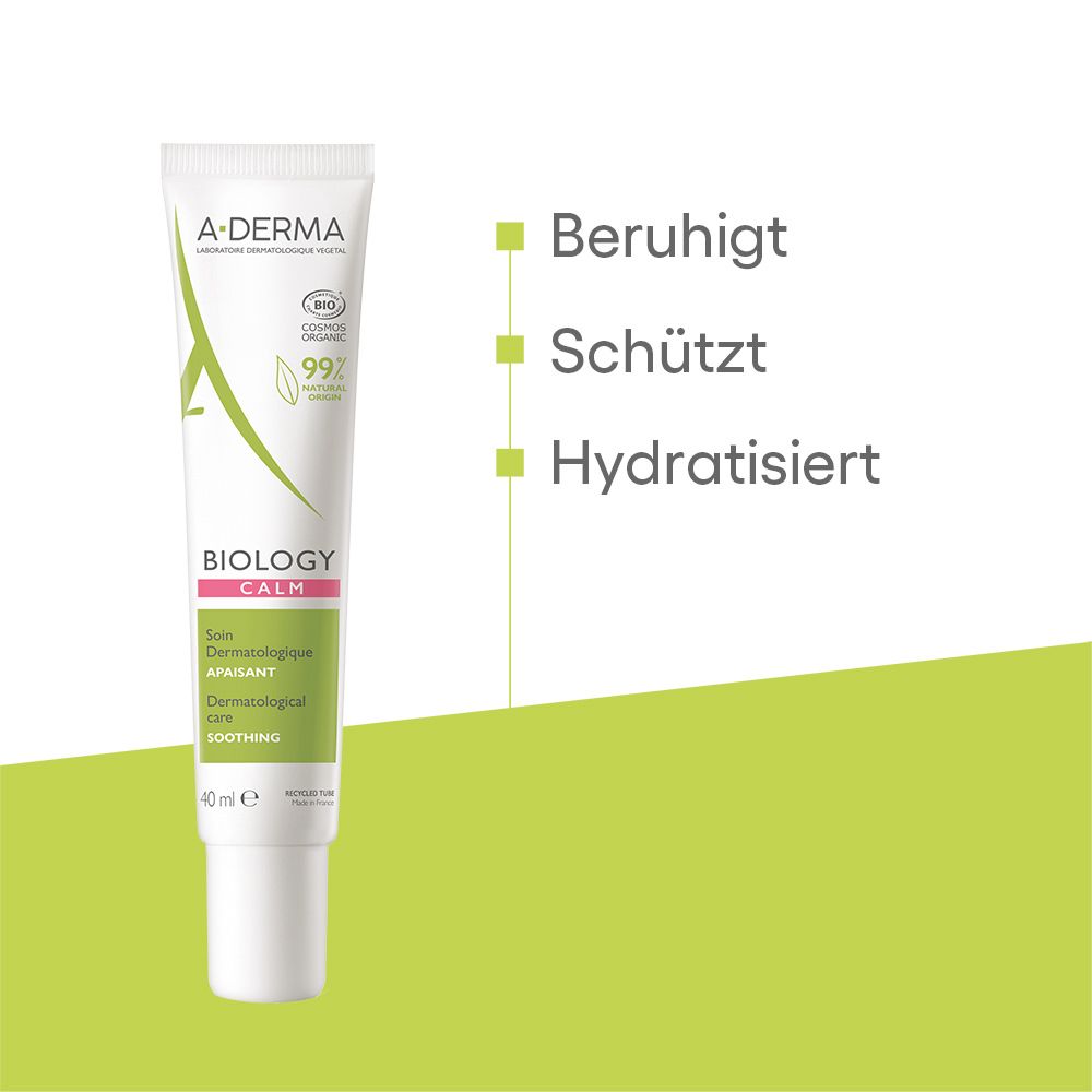 Tubo A-Derma BIOLOGY CALM da 40ml. Lenisce, protegge, idrata.