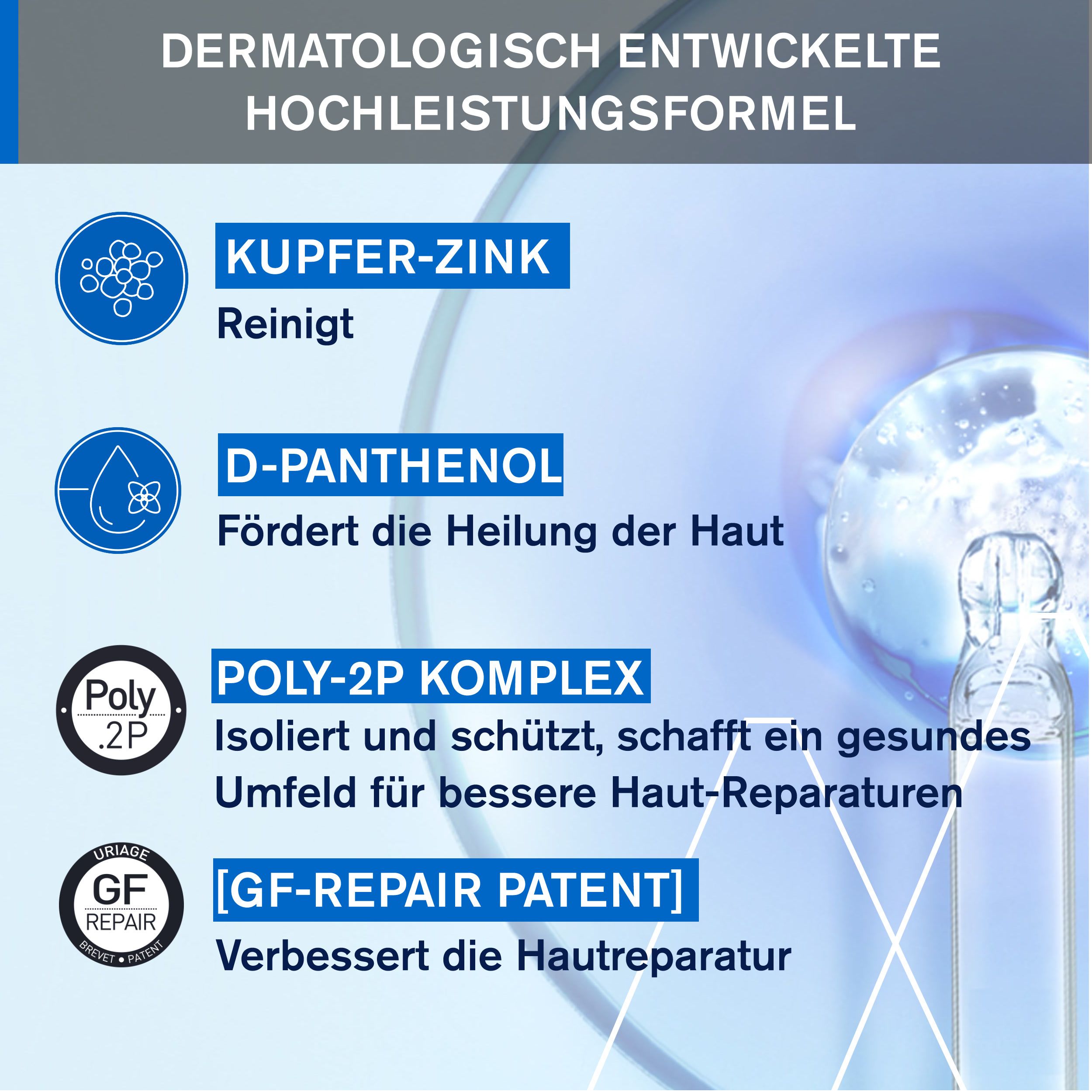 Tubo crema. URIAGE. BARIÉDERM-CICA Crema. Testo: Crema con Rame-Zinco. Migliora la riparazione della pelle e combatte le cicatrici.