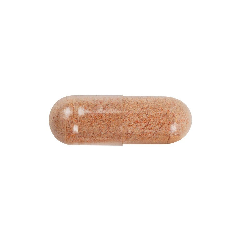Capsula singola con polvere arancione.