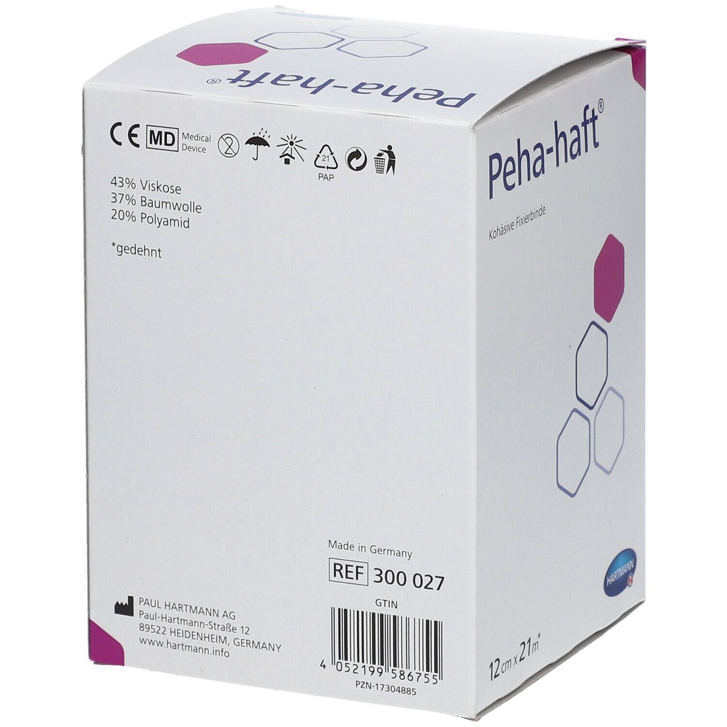 Retro della confezione con informazioni sul prodotto. Contiene composizione e produttore.