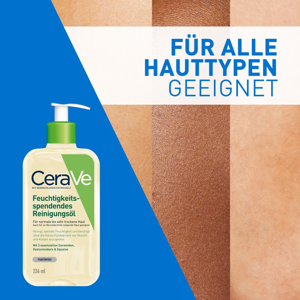 CeraVe Olio Detergente Idratante. Flacone con dosatore. Adatto a tutti i tipi di pelle.