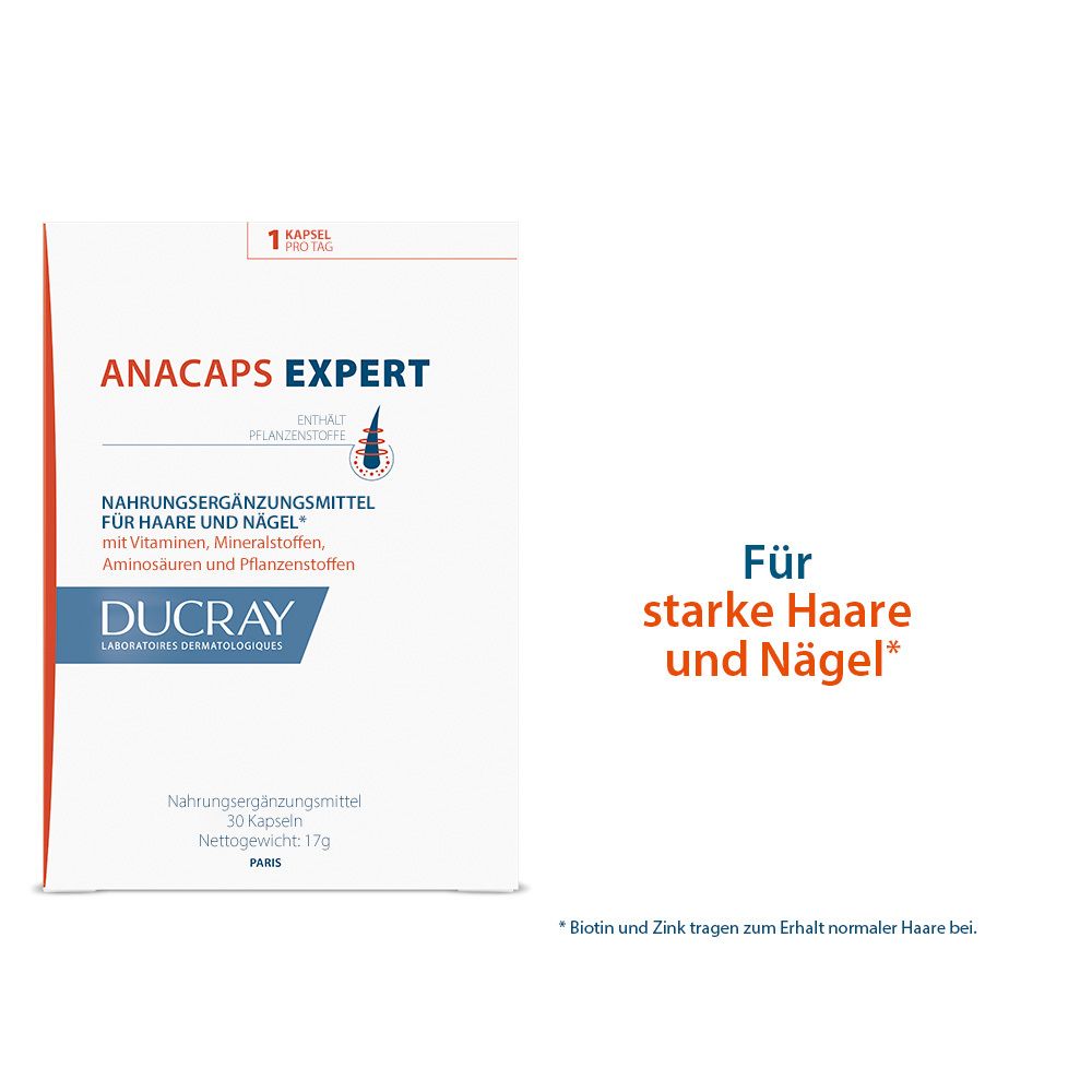 Confezione di ANACAPS EXPERT. Integratore per capelli e unghie. Per capelli e unghie forti.