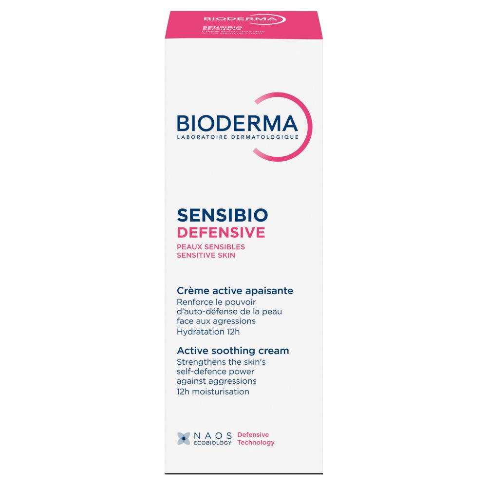 Applicazione: Pulire con Sensibio H2O, applicare Sensibio Defensive, base trucco. BIODERMA.