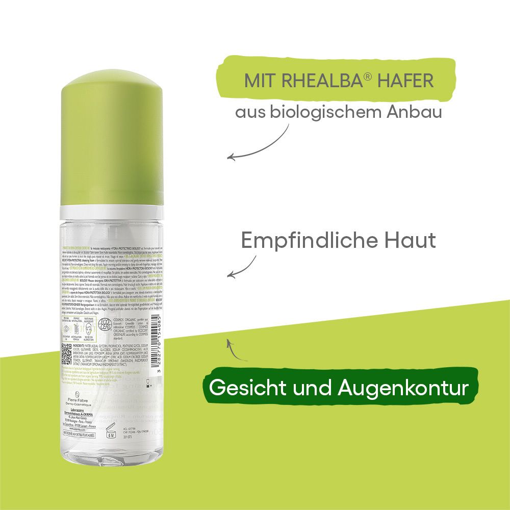 Detergente con indicazioni: Con Avena Rhealba, per pelli sensibili, viso e contorno occhi.