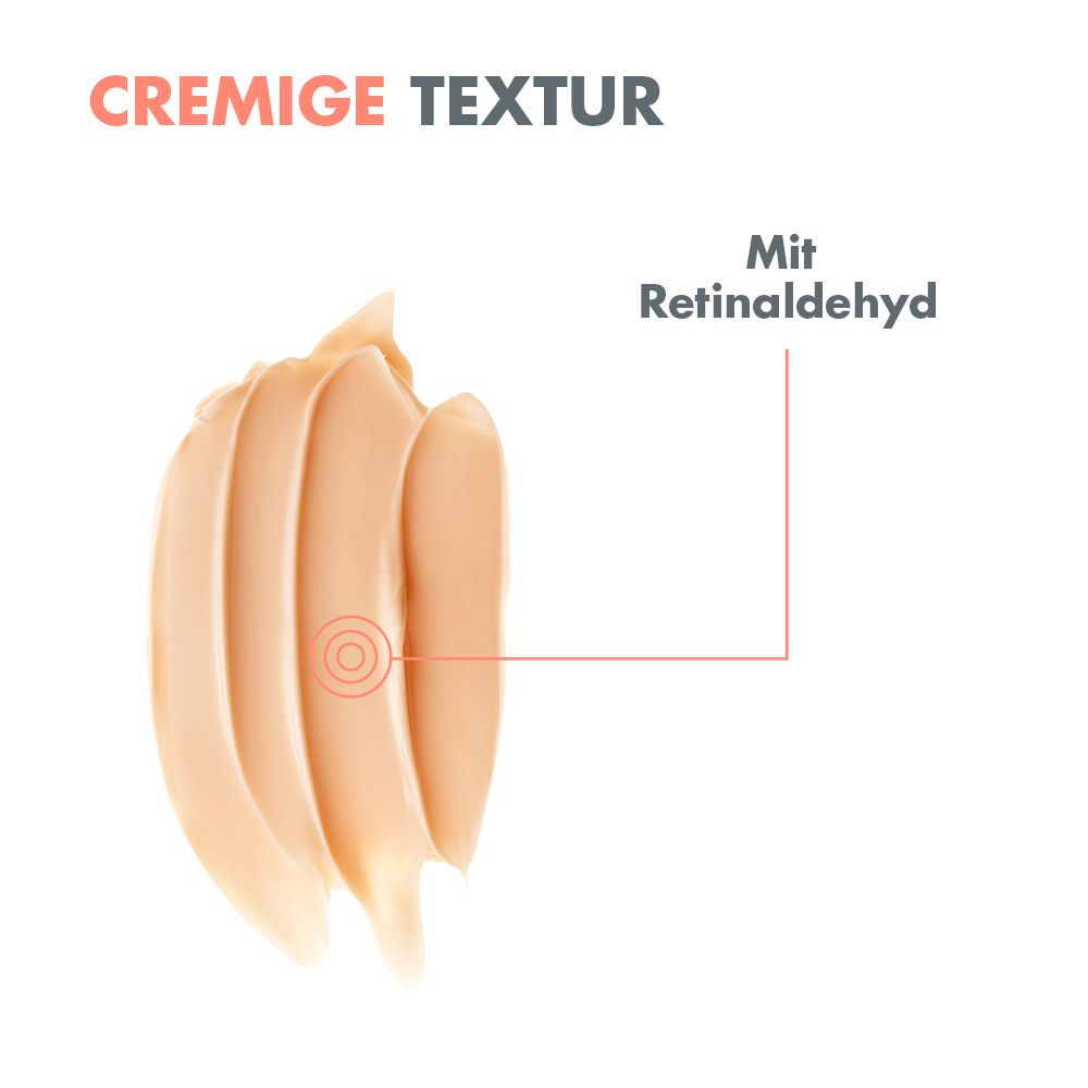 Texture cremosa. Tratti di crema. Con retinaldeide.