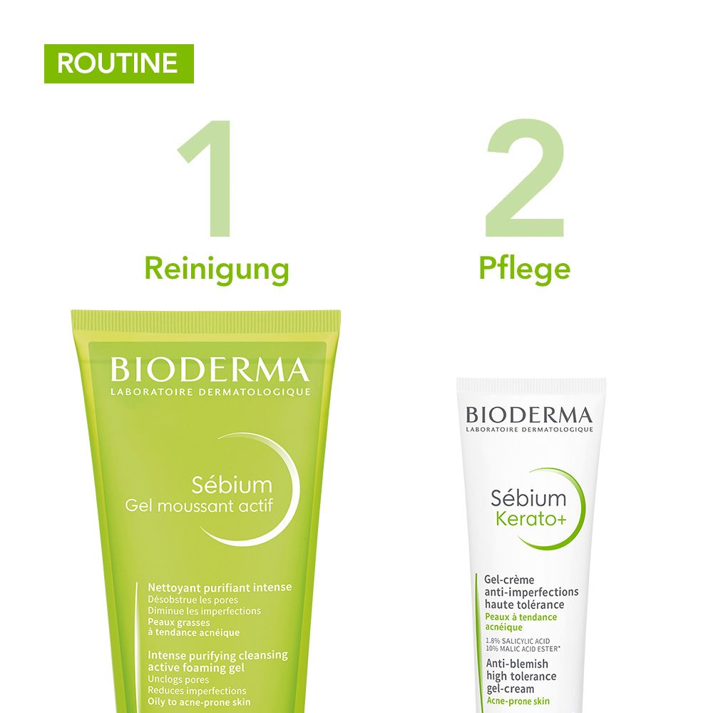 Confronto prodotti. Sebium Gel moussant actif e Sebium Kerato+.