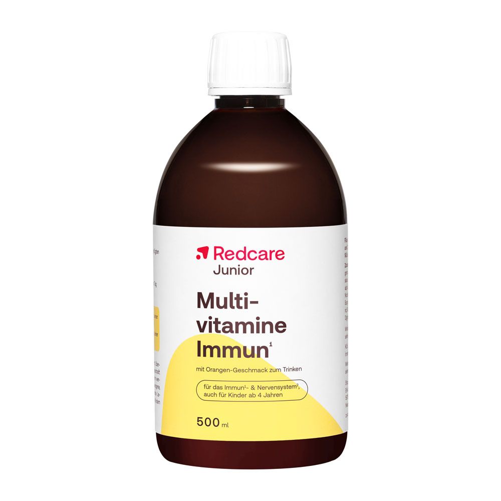 Flacone di sciroppo Redcare Junior Multivitamin Immun, 500ml.