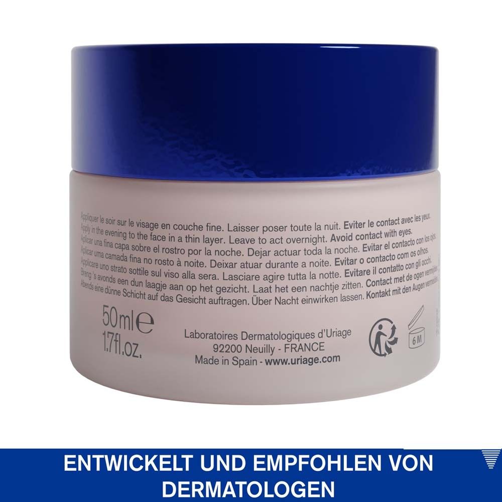 Gamma di prodotti con quattro prodotti. Scritta: URIAGE AGE LIFT e AGE ABSOLU.