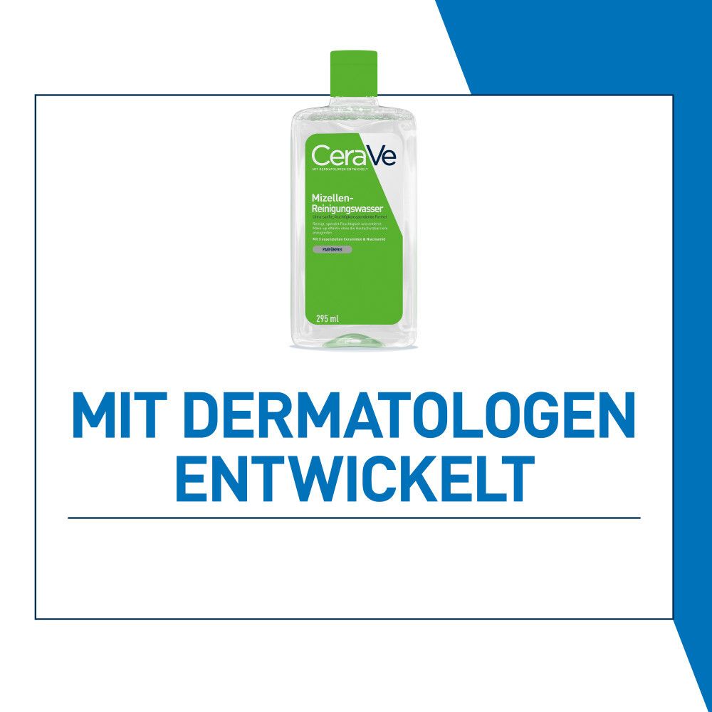 CeraVe Acqua Micellare. Bottiglia con tappo verde. Sviluppato con dermatologi.