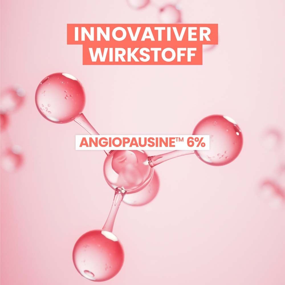 Immagine di una molecola. Testo: Principio attivo innovativo. Angiopausine 6%.