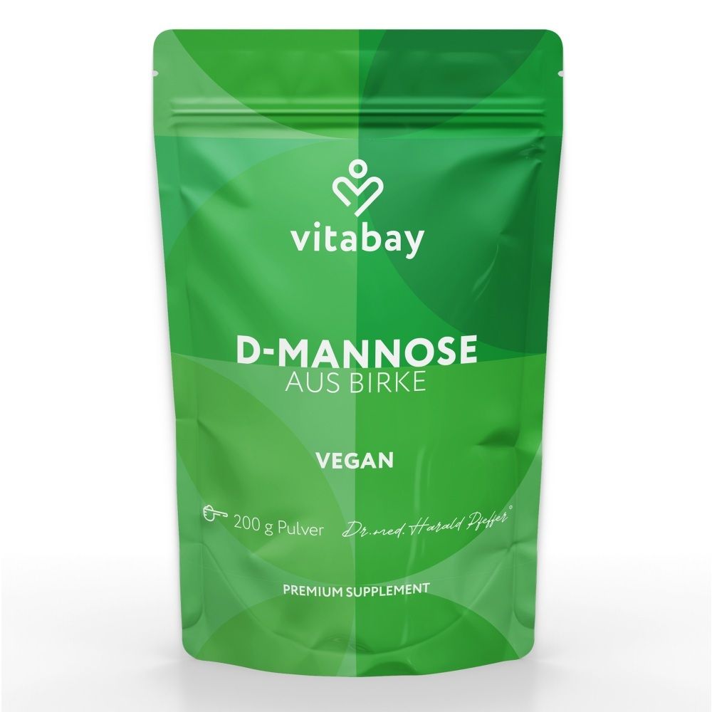 Sacchetto verde Vitabay D-Mannosio da betulla, polvere 200g.