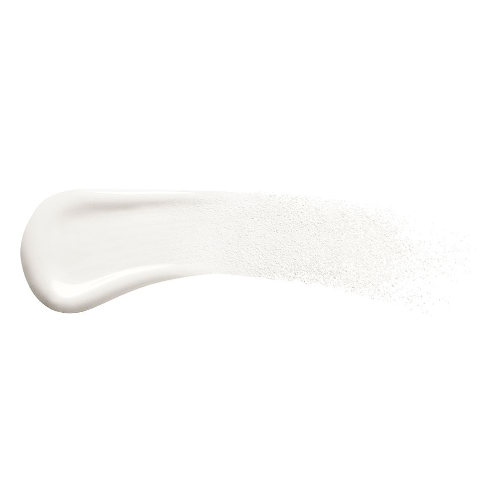 Tratto di crema solare bianca. Dimostrazione della texture.
