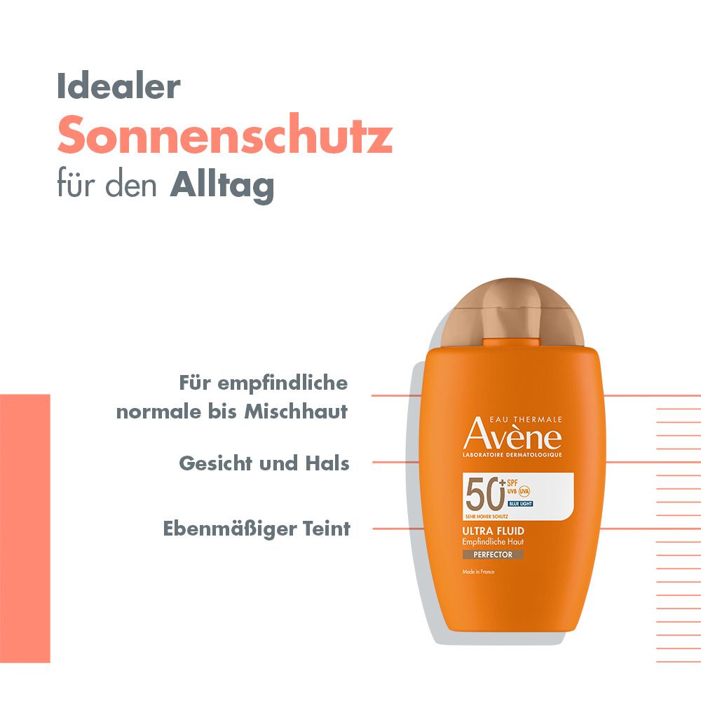 Flacone. Testo: Ideale per tutti i giorni. Per pelli sensibili. Viso e collo.