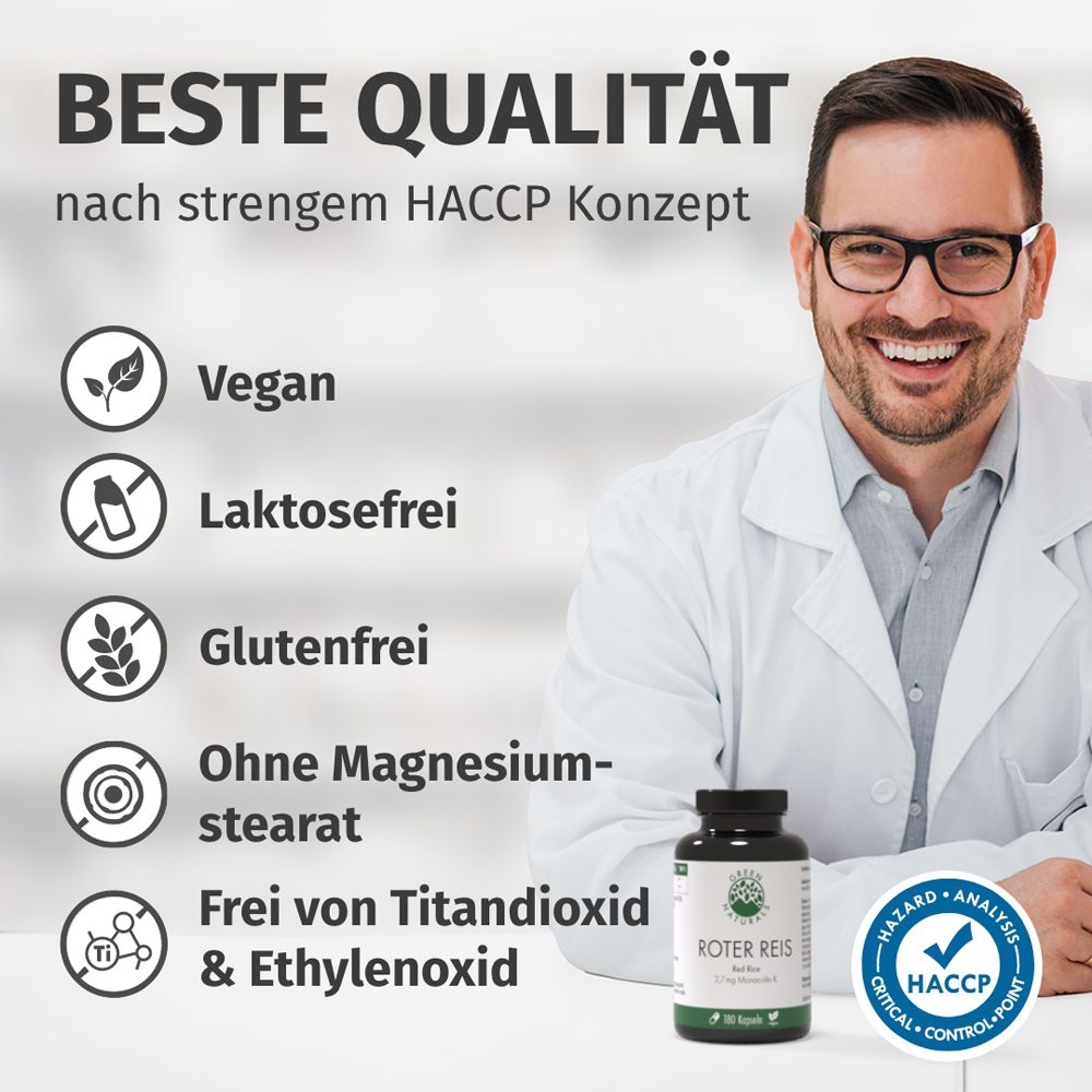 Uomo in camice da laboratorio. Vegano, senza lattosio, senza glutine, senza magnesio stearato, senza biossido di titanio.