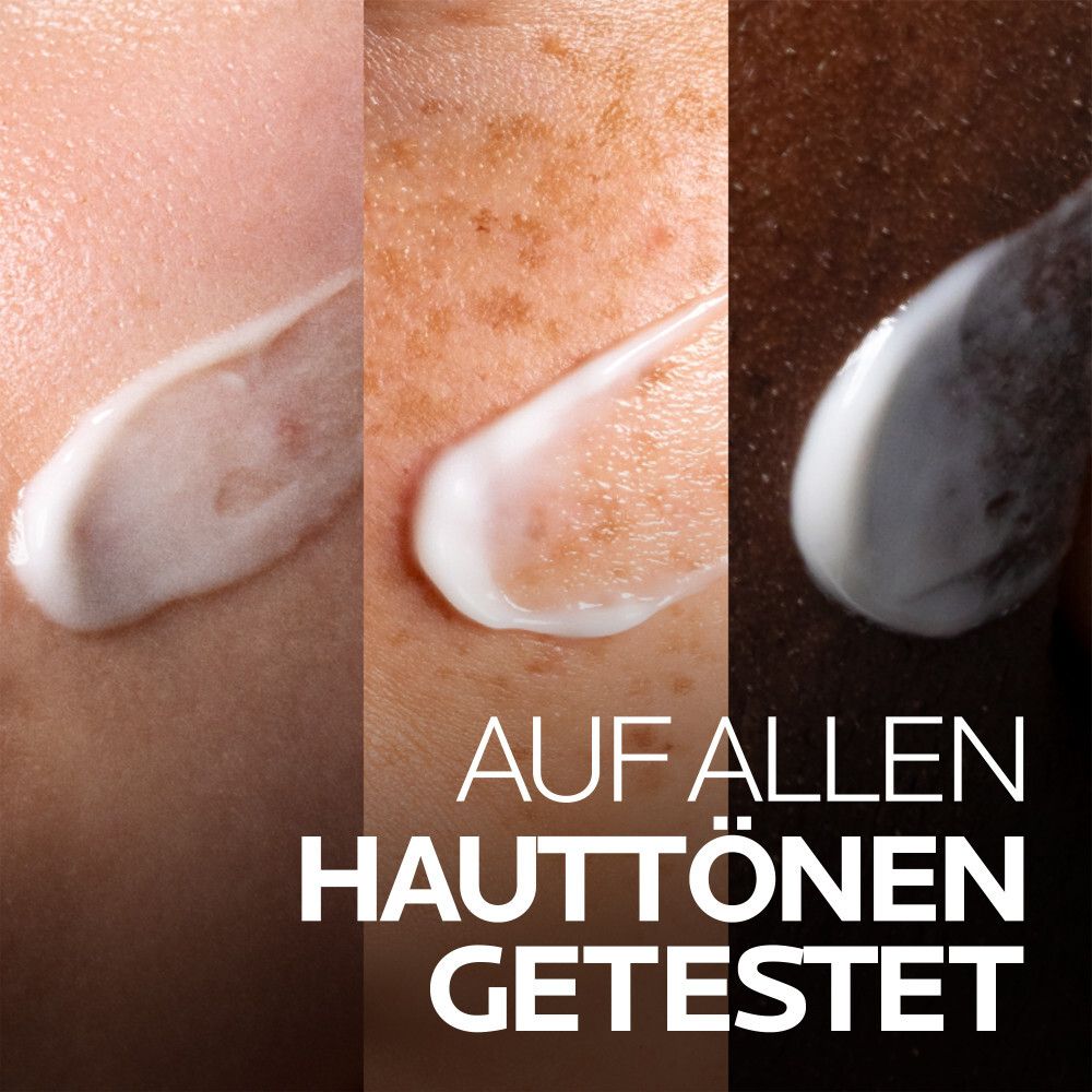 Applicazione di crema su diverse tonalità di pelle, test su tutte le tonalità.