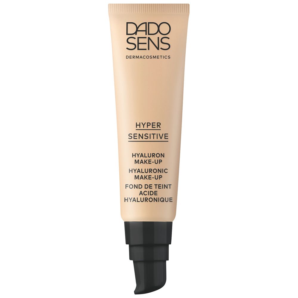 Tubo Dado Sens Hyper Sensitive Hyaluron Make-up con dispenser a pompa.