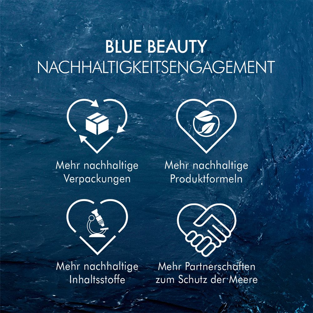 Grafica con icone: imballaggio, formule di prodotto, ingredienti, partnership. Testo: Sostenibilità.