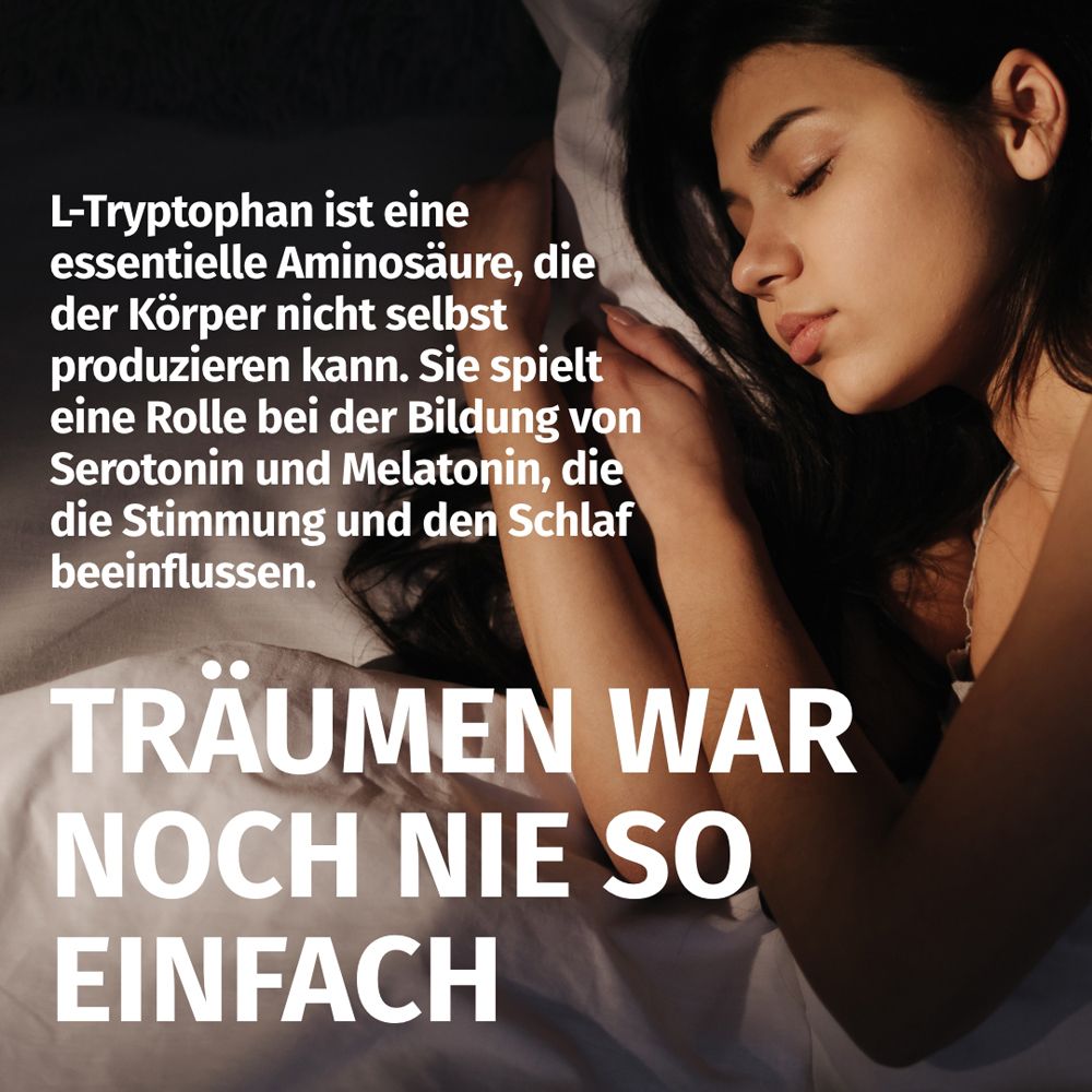 L-Triptofano: Aminoacido essenziale per serotonina e melatonina. Sognare è facile.