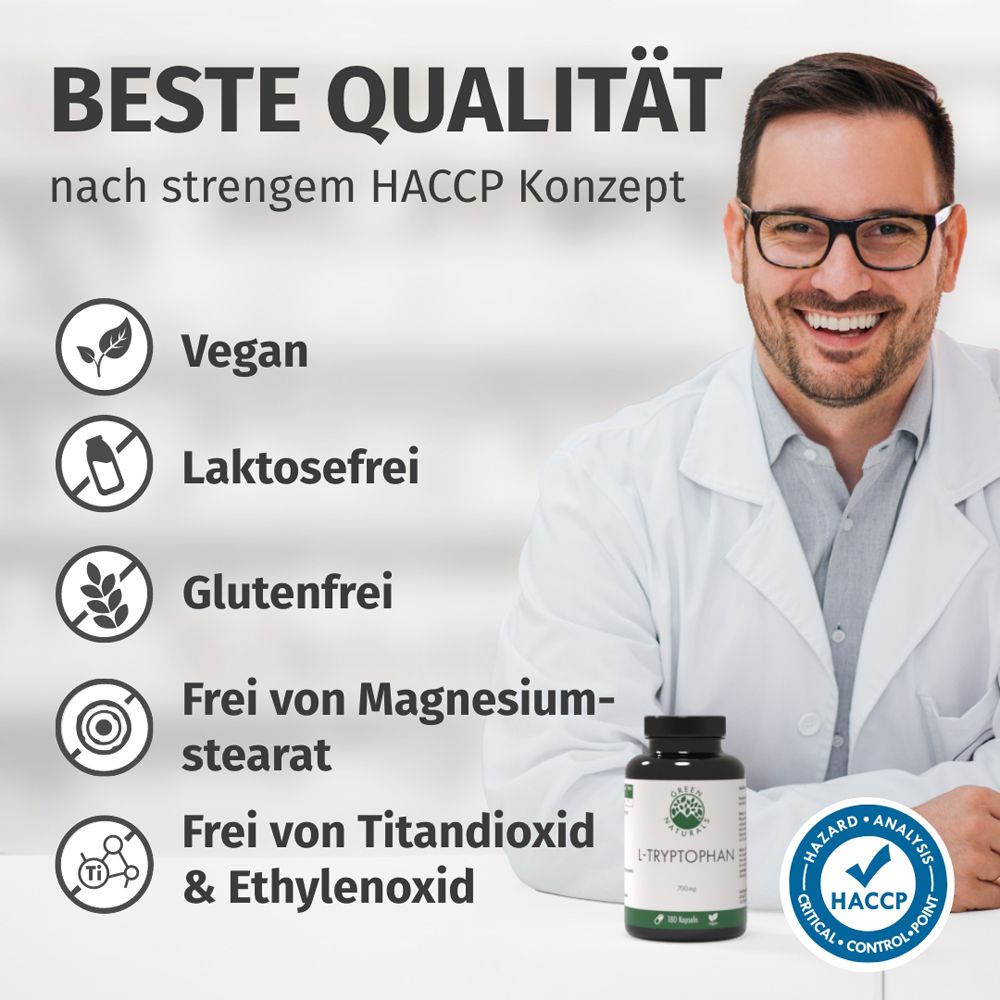 Migliore qualità secondo HACCP: Vegano, senza lattosio, senza glutine, senza magnesio stearato.