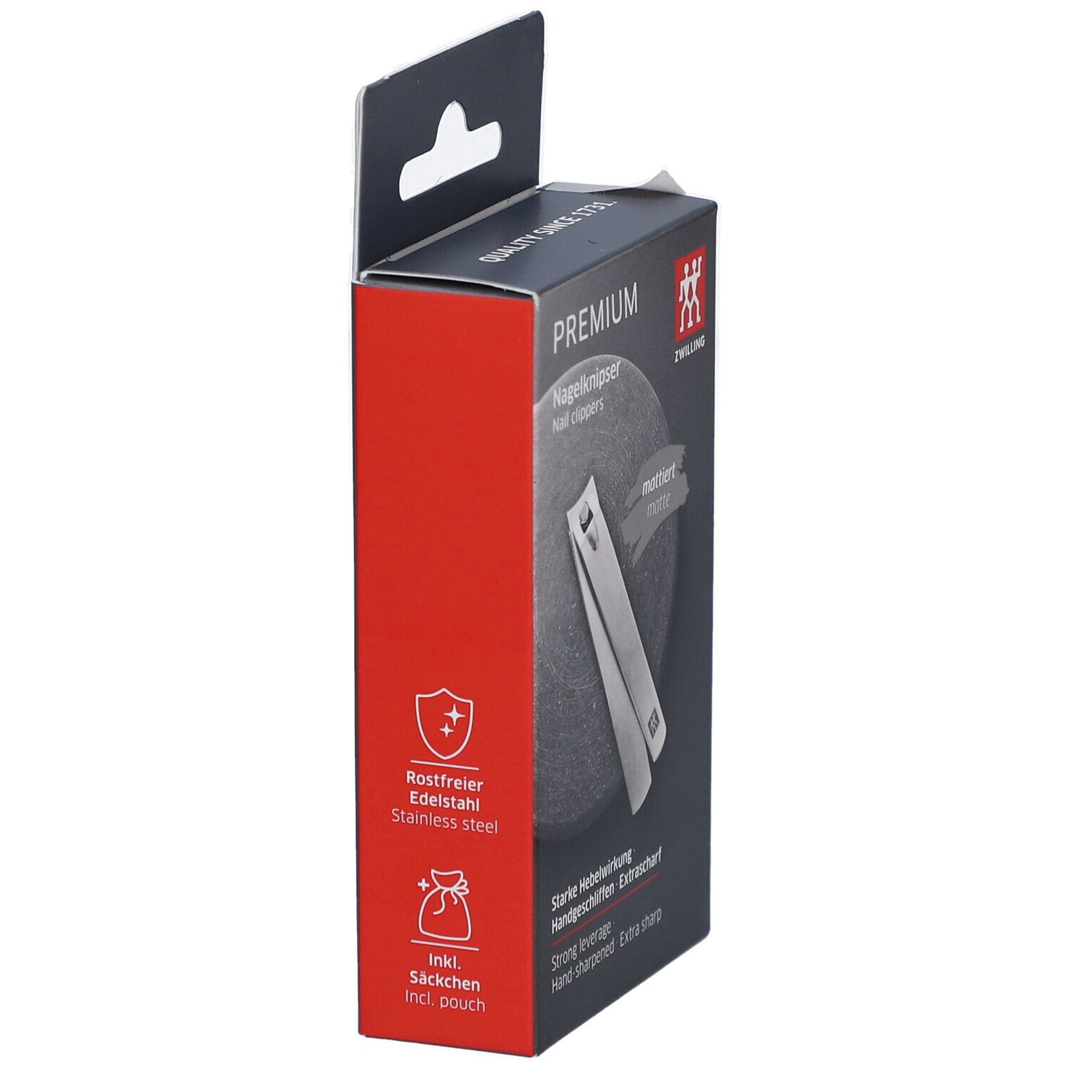 Tagliaunghie Zwilling Premium, satinato, in acciaio inox.