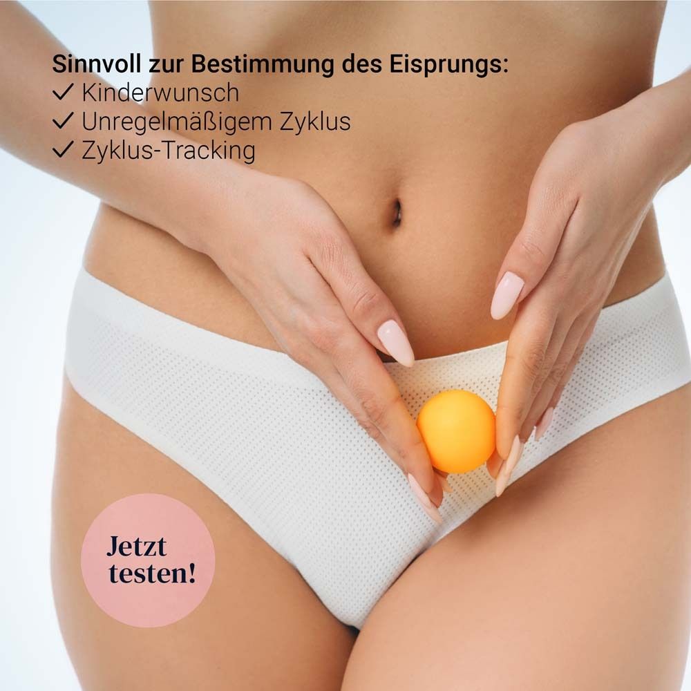 Donna in biancheria intima tiene una sfera. Testo: Prova ora!